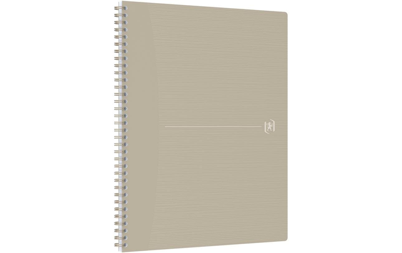 Elba Spiralblock, kariert 5 mm, Spiralbindung, 70 Blatt, mikroperforiert, 90 g/m² – beige, für SCRIBZEE App
