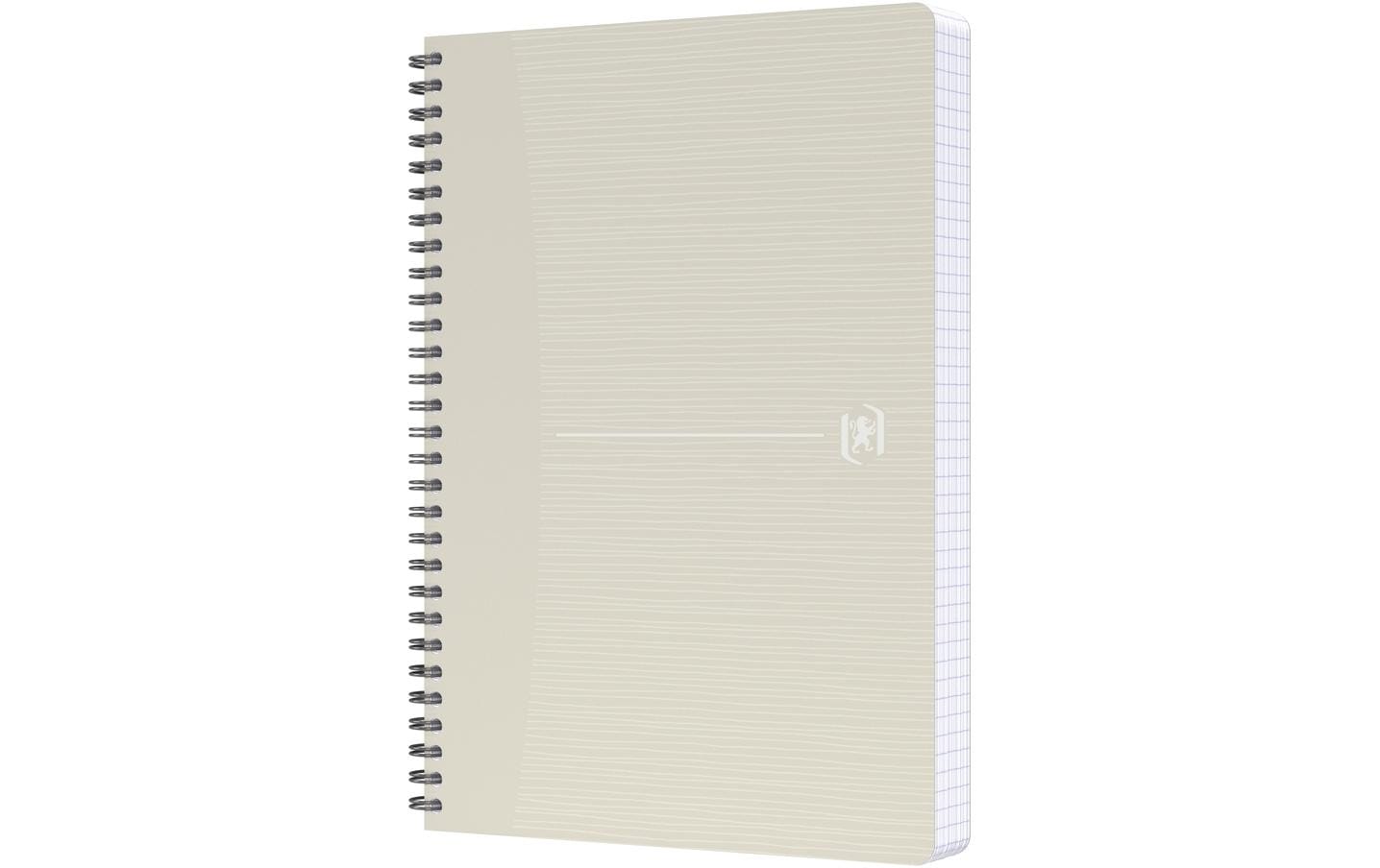 Oxford Collegeblock A5, kariert 5 mm, Spiralbindung, 90 Blatt, 90 g/m² – weiss, für SCRIBZEE App