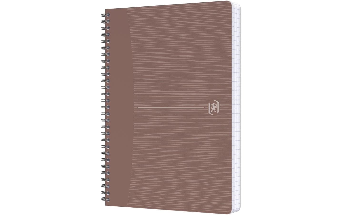 Oxford Collegeblock A5, kariert 5 mm, Spiralbindung, 90 Blatt, 90 g/m² – weiss, für SCRIBZEE App