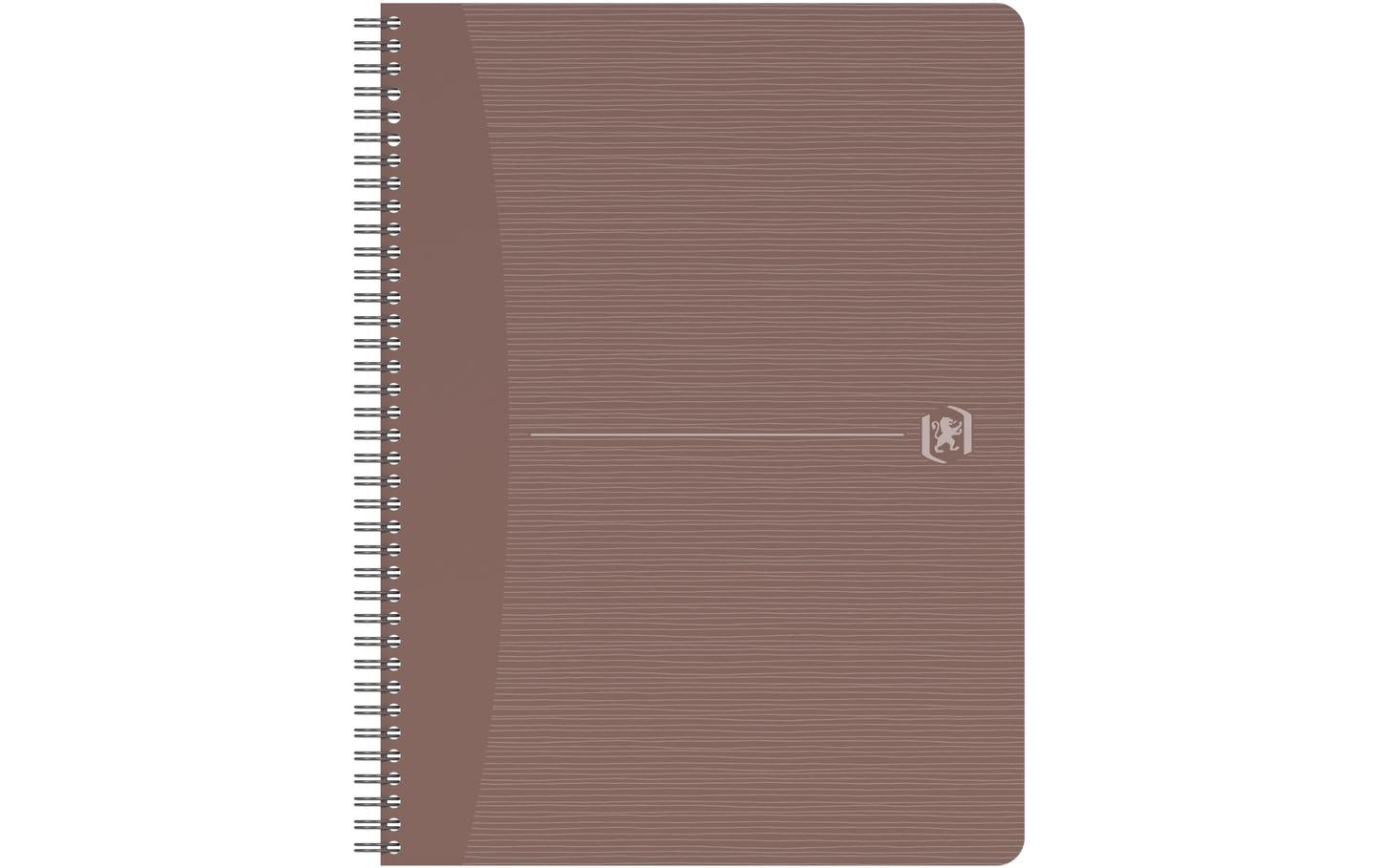 Oxford Mein RecUP Spiralbuch – A4 – kariert 5 mm – 90 Blatt – 90 g/m² – Doppelspirale, naturfarben, PEFC