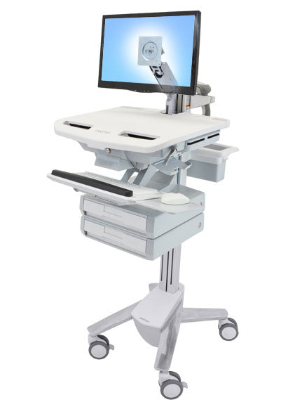 Ergotron StyleView IT-/Medizin-Fahrwagen – höhenverstellbar, für Monitore bis 24"