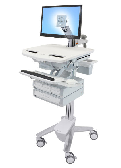 Ergotron StyleView IT-/Medizin-Fahrwagen – höhenverstellbar, für Monitore bis 24"