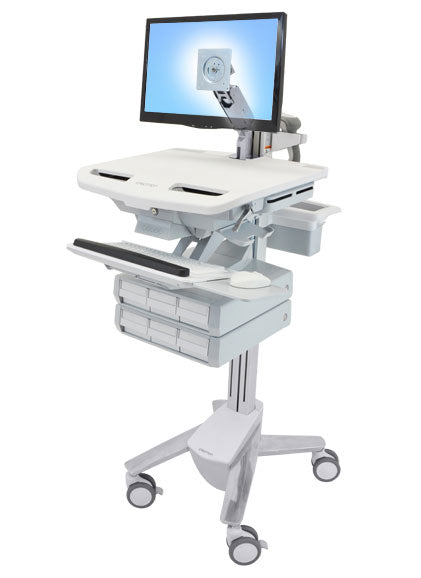 Ergotron StyleView IT-/Medizin-Fahrwagen – höhenverstellbar, für Monitore bis 24"