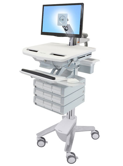 Ergotron StyleView IT-/Medizin-Fahrwagen – höhenverstellbar, Höhe 68 cm, für Monitore bis 24"