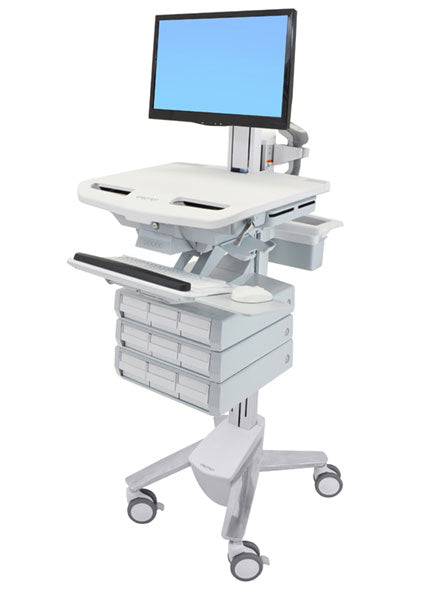 Ergotron StyleView Wagen IT-/Medizin – mit LCD-Pivot, 9 Schubladen