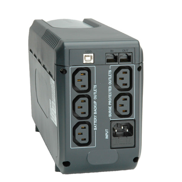 ROLINE DesignSecure 525 USV 0,525 kVA/315 W Line-Interaktiv – Tower – C13×5, Eingang IEC C14 – Schwarz/Silber