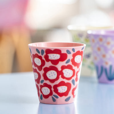 koziol Becher M Bloomies – 300 ml, Ø 8,9 cm, Kunststoff (biozirkulär), spülmaschinenfest, mikrowellengeeignet