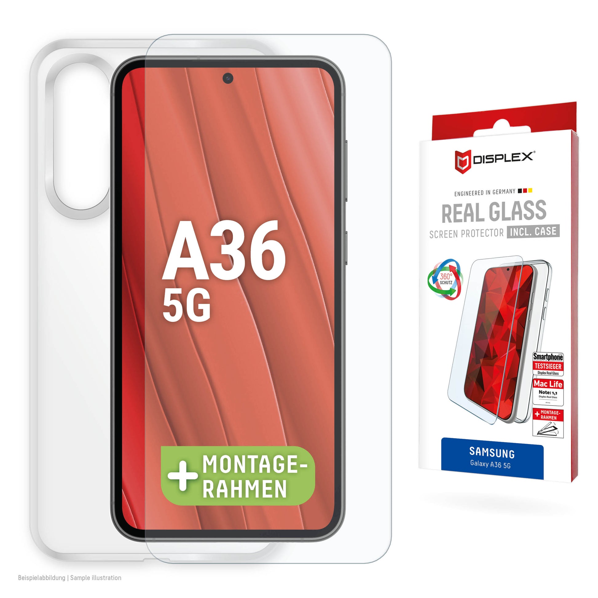 Displex Displayschutz (Panzerglas), 10H – für Galaxy A36 – mit Applikator