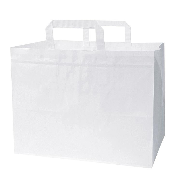Papierbeutel – Weiss, 31,7 × 21,8 × 24,5 cm, 250 Stück