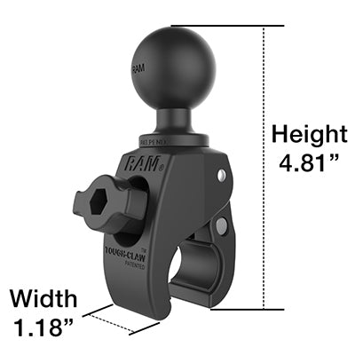 RAM Mounts RAP-400U – Fahrrad-/Motorrad-Halterung – 1,5" Ball – Lenker (Klemmhalterung) – Schwarz