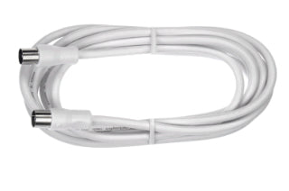 Axing Antennenkabel (IEC m–w) – 1,5 m, 75 Ω – Weiss
