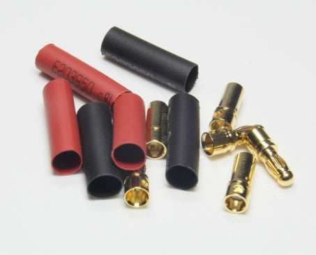 EP Product Steckersatz, 4,0 mm Gold, 3 Stk., mit Schrumpfschlauch – für EP Motor