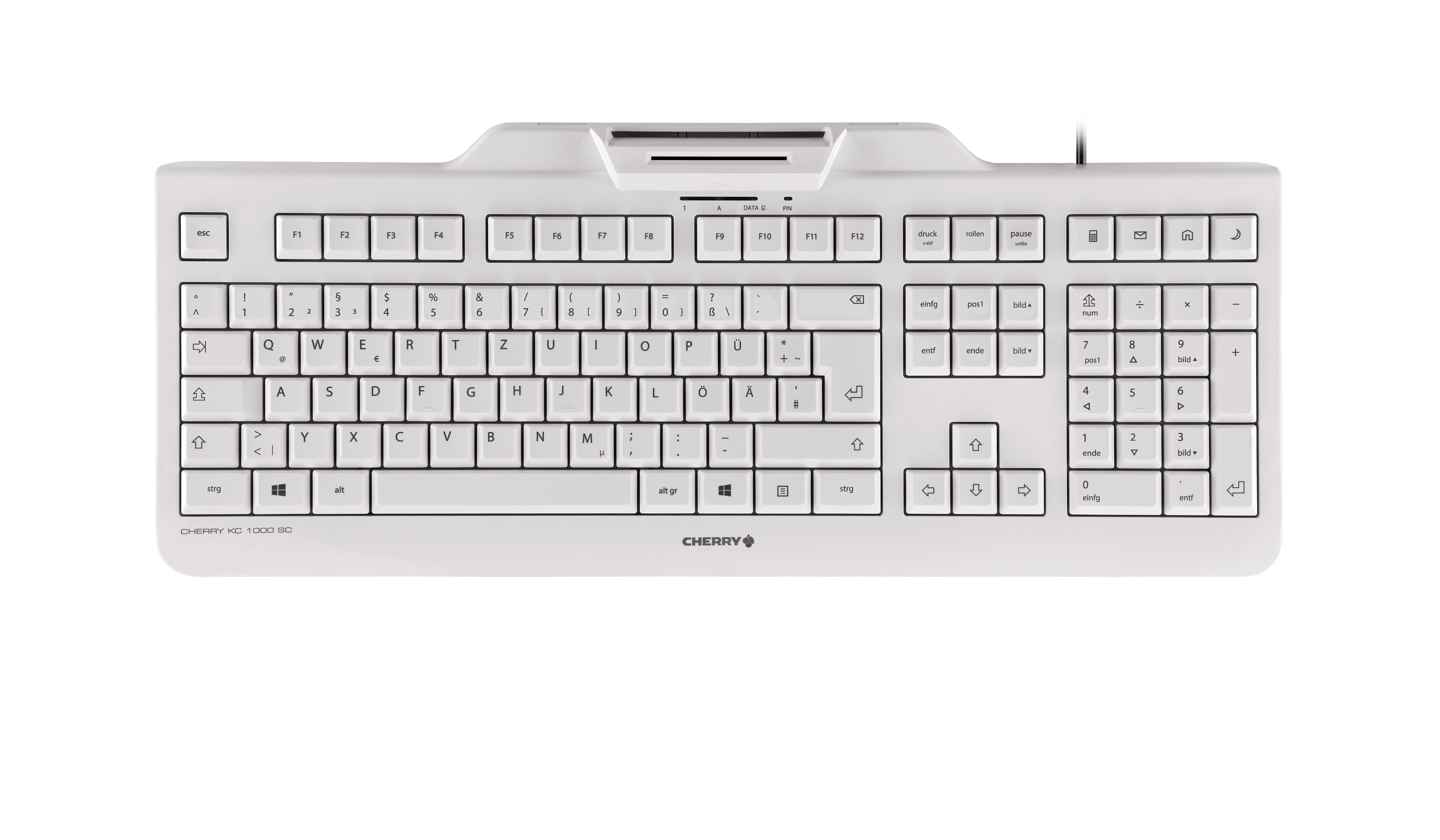 CHERRY KC 1000 SC – Tastatur, kabelgebunden (USB), DE-Layout (DE) – für Windows, macOS & Linux