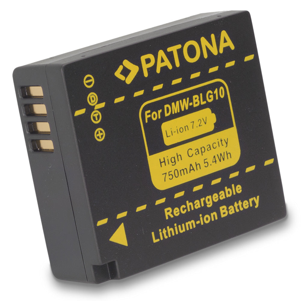 PATONA BLG10E Akku – 770 mAh/7,2 V – für Panasonic Lumix DMC-GF6, Lumix LX100 – Schwarz