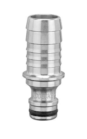 Alba-Krapf Stecknippel-Adapter – Messing, Silber, Max. Wasserdruck 16 bar