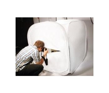 Dörr 373394 Faltbare Aufnahmebox – 1200 × 1200 mm, Weiss – inkl. 4 farbige Hintergründe