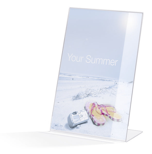Durable Schilderhalter – für A4 Hochformat, Transparent, Acryl