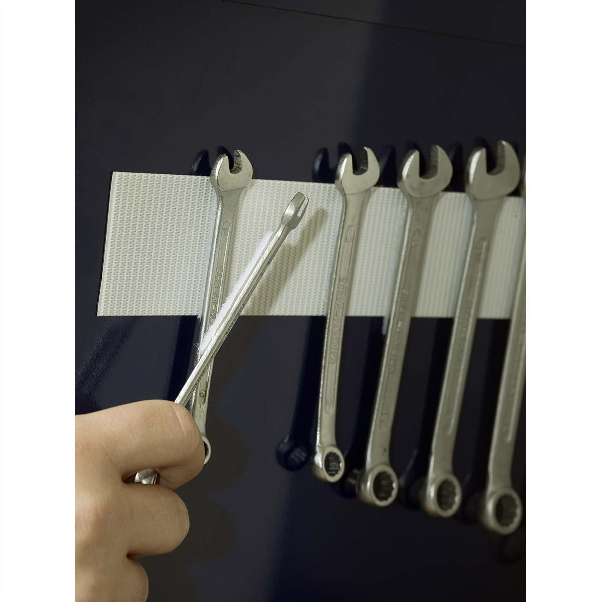 Velcro Klettband extra stark – 50 mm × 5 m, weiss, selbstklebend, 1 Stk.