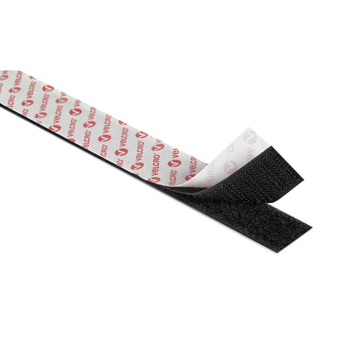 Velcro Klettband – 50 mm × 25 m, schwarz, für Glas/Metall/Holz, selbstklebend