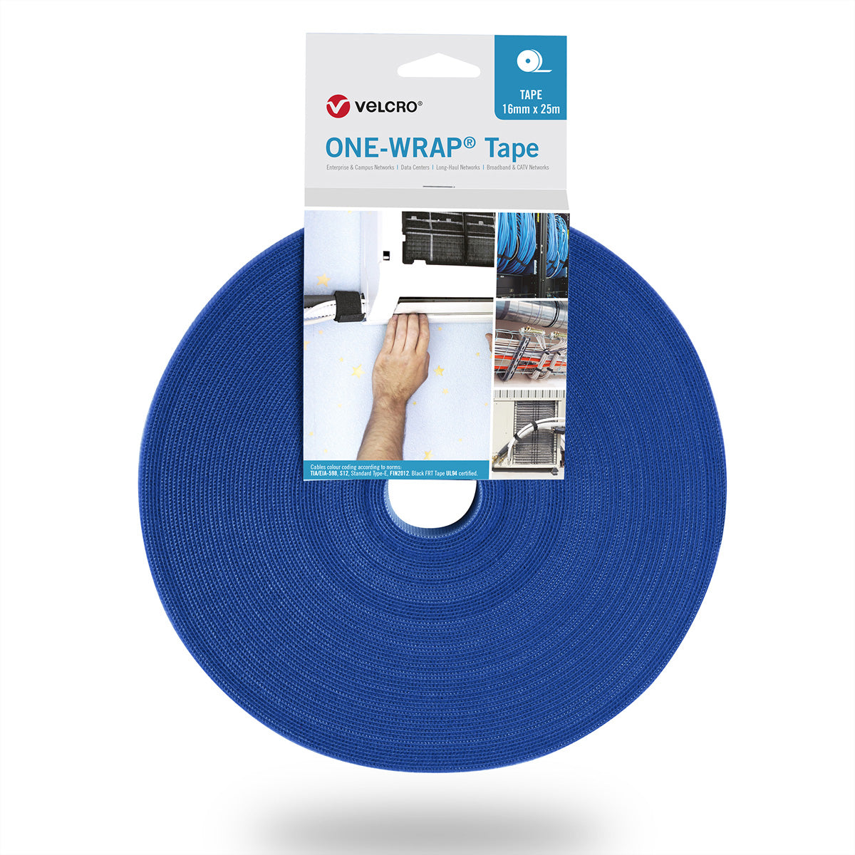 Velcro Kabelbinder – 25'000 × 30 mm – 1 Stück, PP, Blau