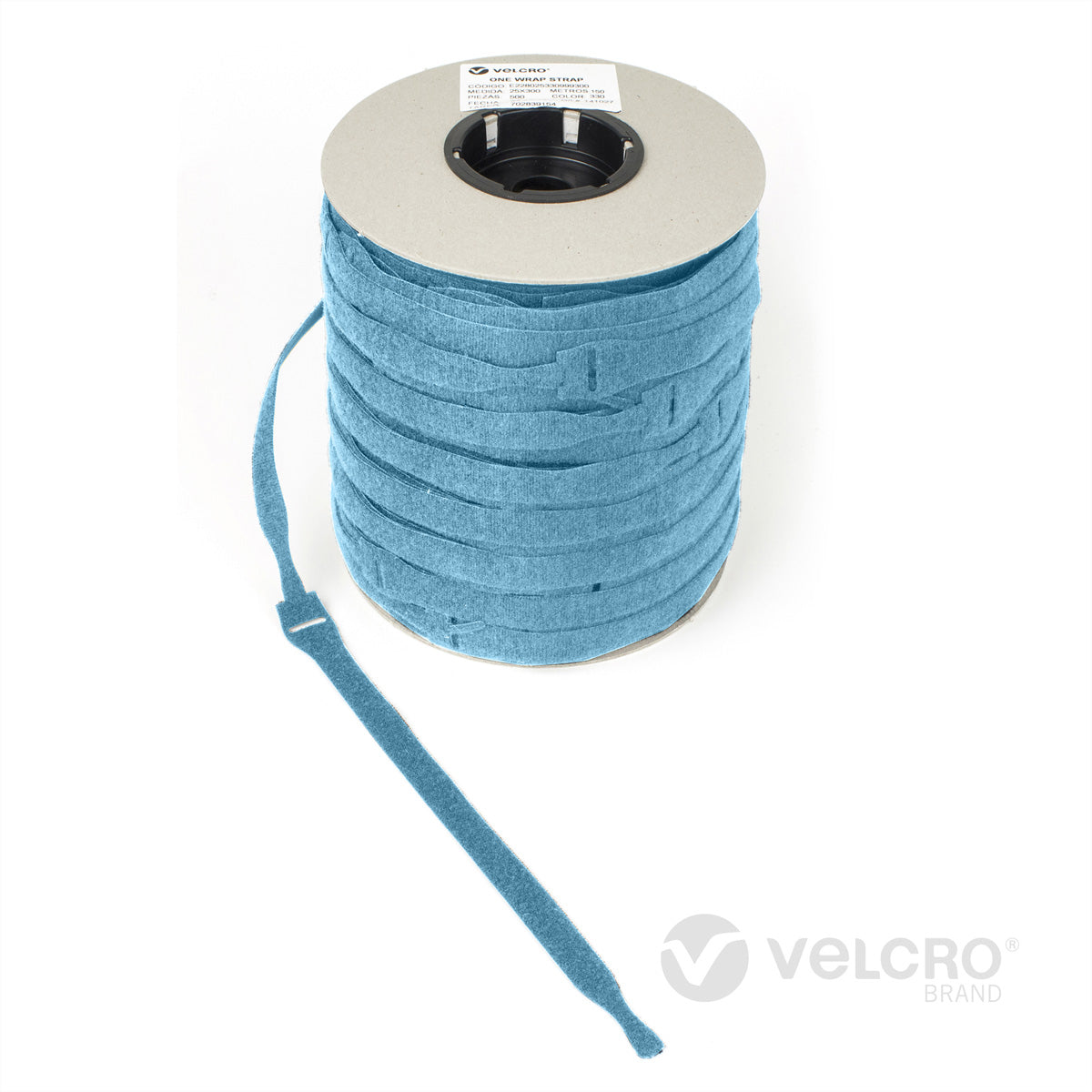 Velcro Schnur – 0,3 m, PP, türkis, 750 Stück