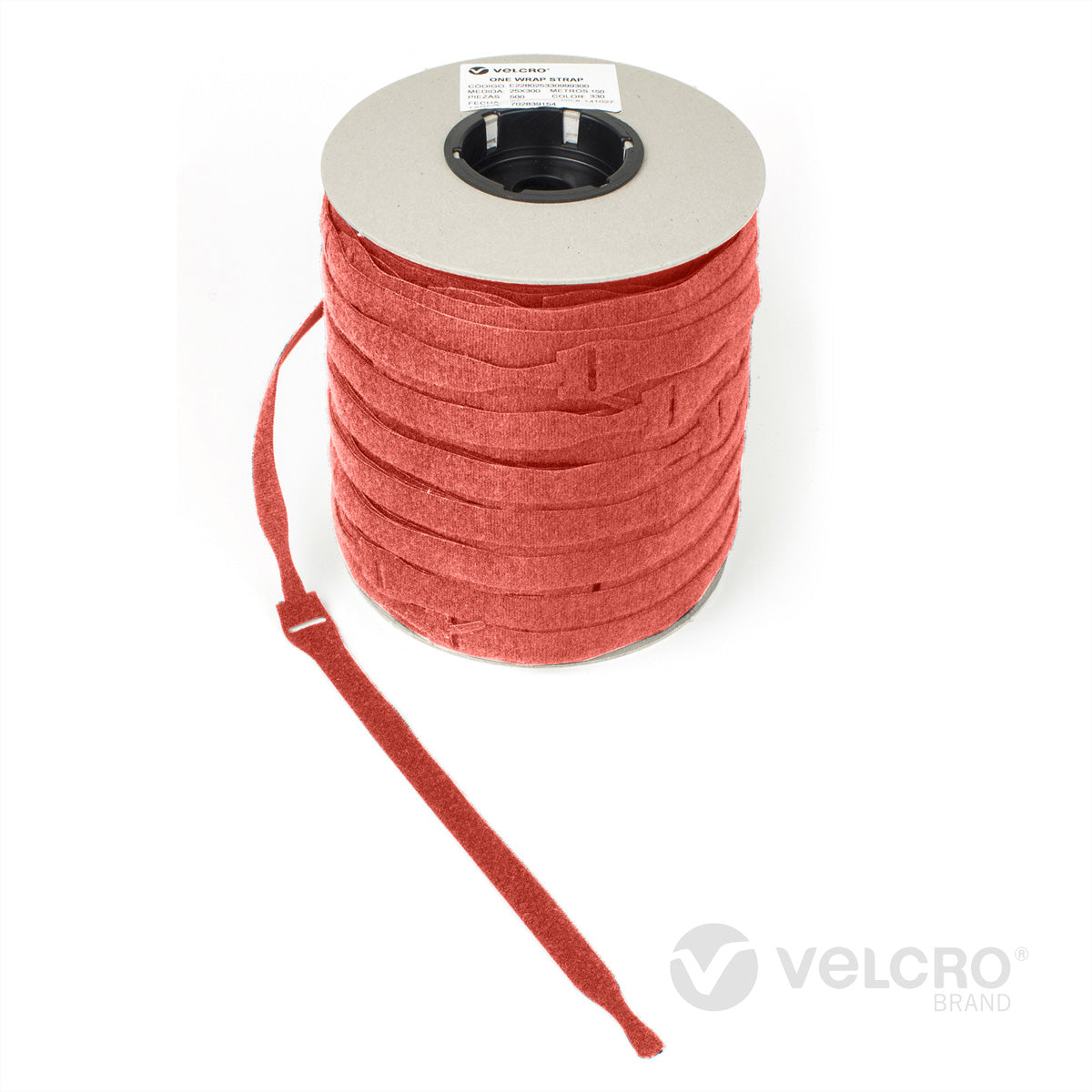 Velcro Klettband 20 mm × 330 mm – 750 Stück, wiederverwendbar, orange, PP