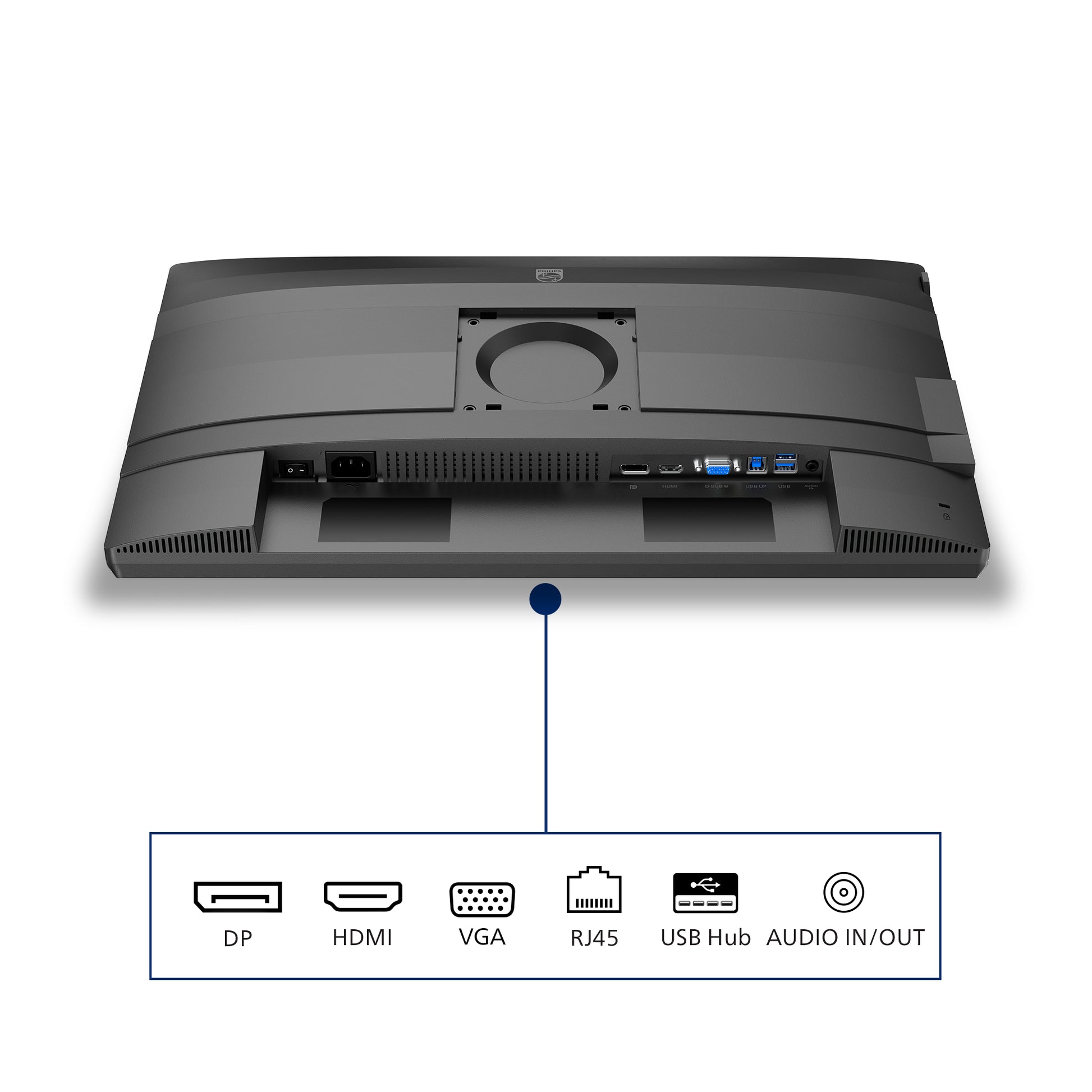 Philips 24B2N4200/00 – Monitor, 23,8", 120 Hz, 300 cd/m², Integrierte Lautsprecher, USB-Hub, Adaptive Sync, Grau