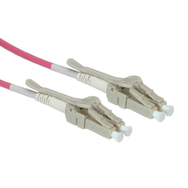 ROLINE LWL-Patchkabel – LC–LC, Multi-Mode (50/125 µm, OM4), 15 m, violett, LSOH