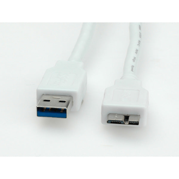 VALUE USB-A auf Micro-USB-B Kabel – USB 3.2 Gen 1 (5 Gbit/s) – 3 m – Weiss