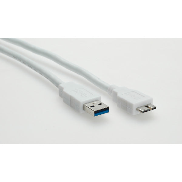 VALUE USB-A auf Micro-USB-B Kabel – USB 3.2 Gen 1 (5 Gbit/s) – 3 m – Weiss