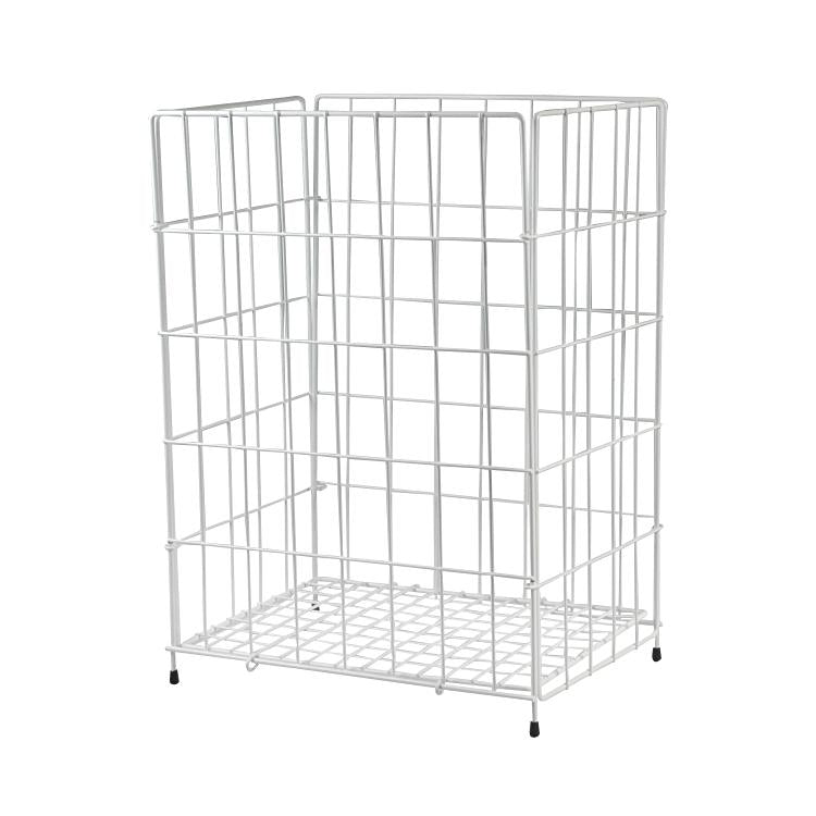 Papierkorb – Stahl, rechteckig – weiss – 31,5×22×43 cm