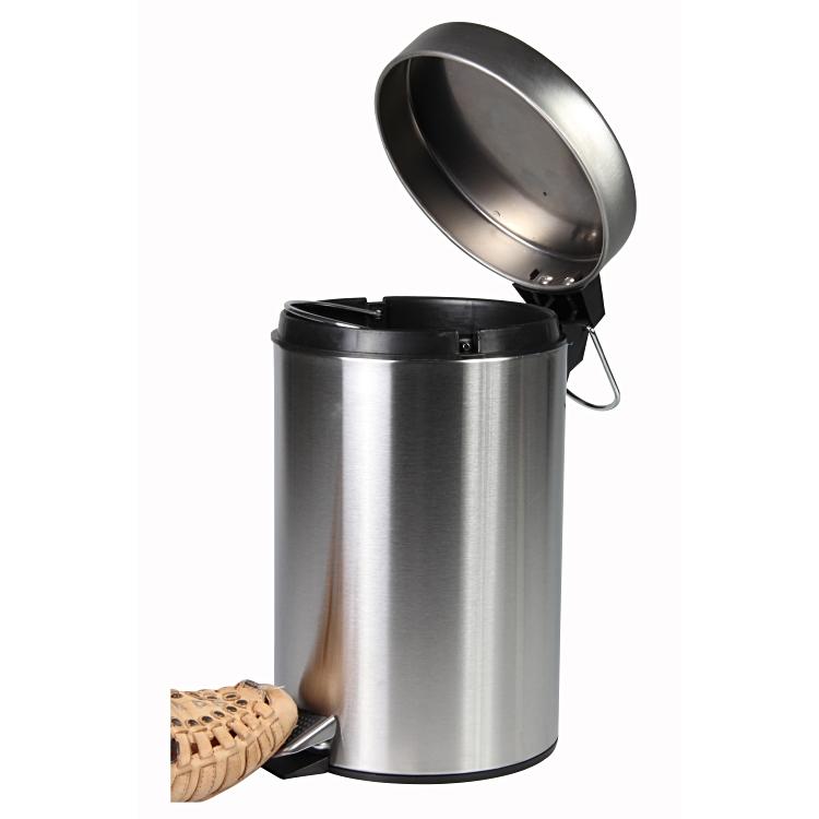 Vepa Bins Treteimer – 3 l – Edelstahl, rund – mit Innenkübel