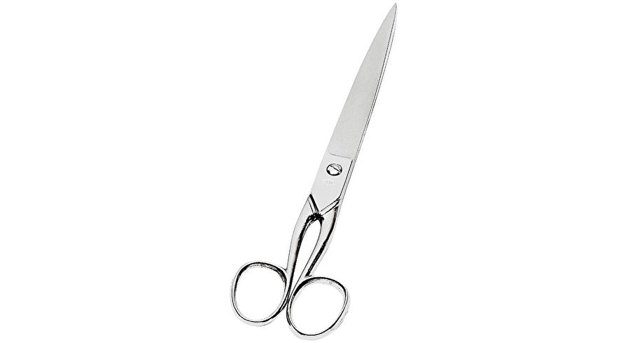 Wedo Universalschere – 20,3 cm, Stahl, für Rechts- und Linkshänder, spitz, Metallgriffe, Silber
