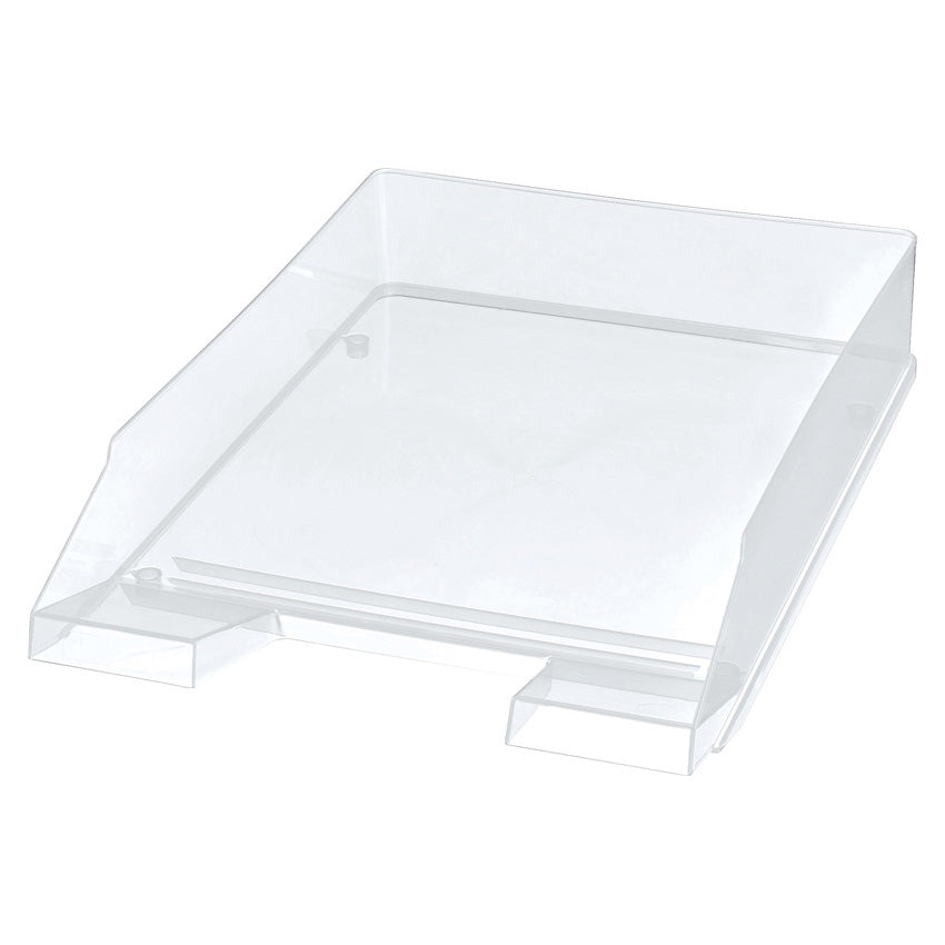 Helit Briefkorb – mit Beschriftungsfeld, hochglänzend, gelb transparent, B 245 × H 67 × T 347 mm