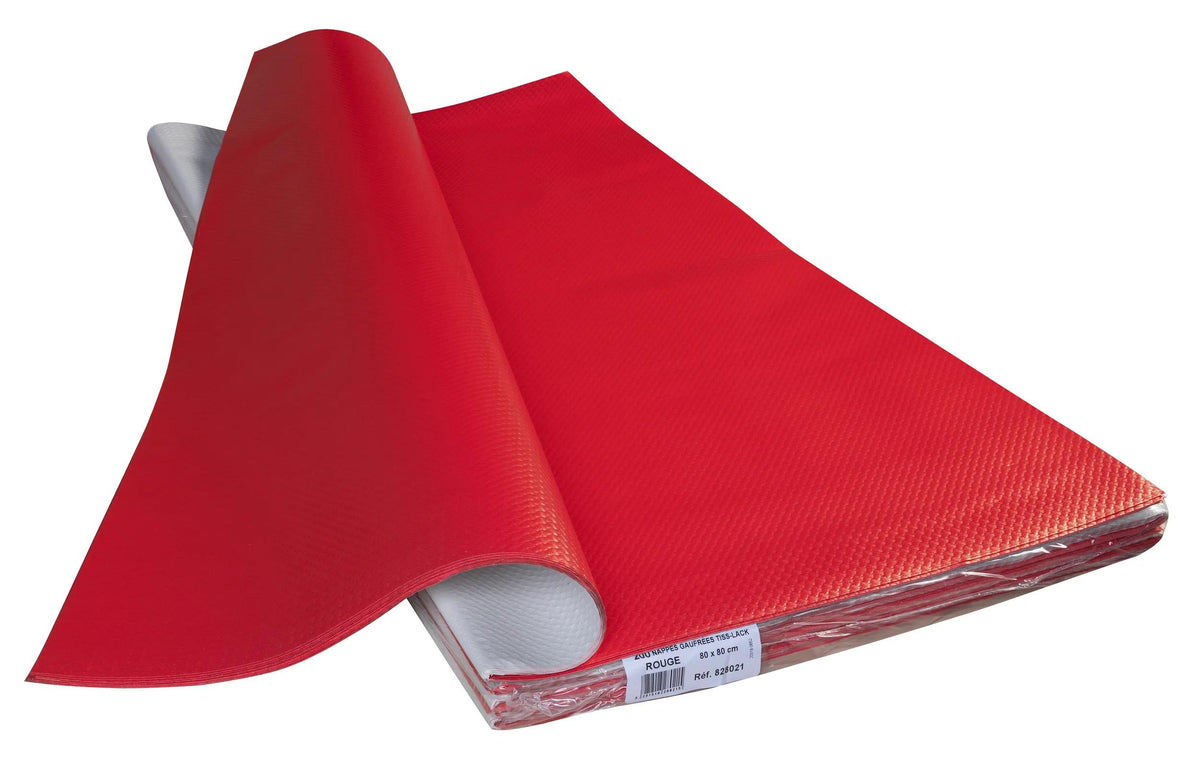 PRONAPPE PRO nappe Tischdecke – 80×80 cm, 200er-Pack, Papier, Rot