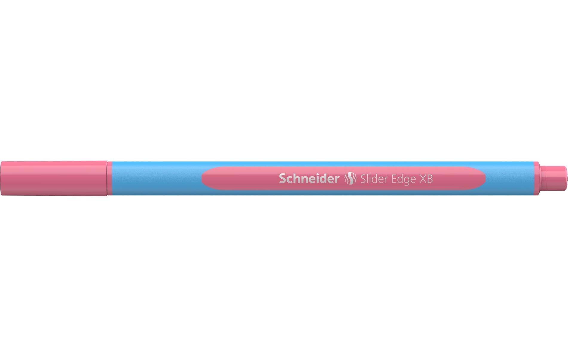 Schneider Schreibgeräte Slider Edge Pastell Kugelschreiber – Pink, Spitze 0,7 mm, Deckel, Gummischaft, 1er Pack