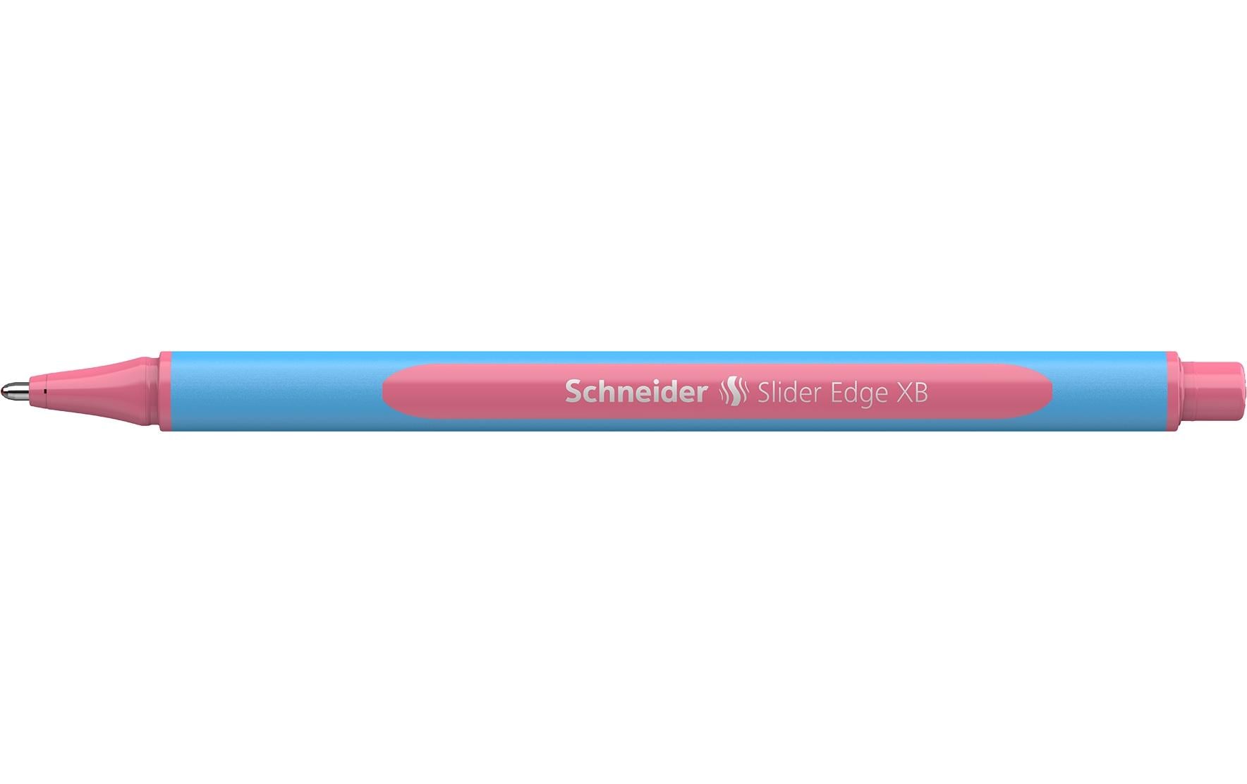 Schneider Schreibgeräte Slider Edge Pastell Kugelschreiber – Pink, Spitze 0,7 mm, Deckel, Gummischaft, 1er Pack
