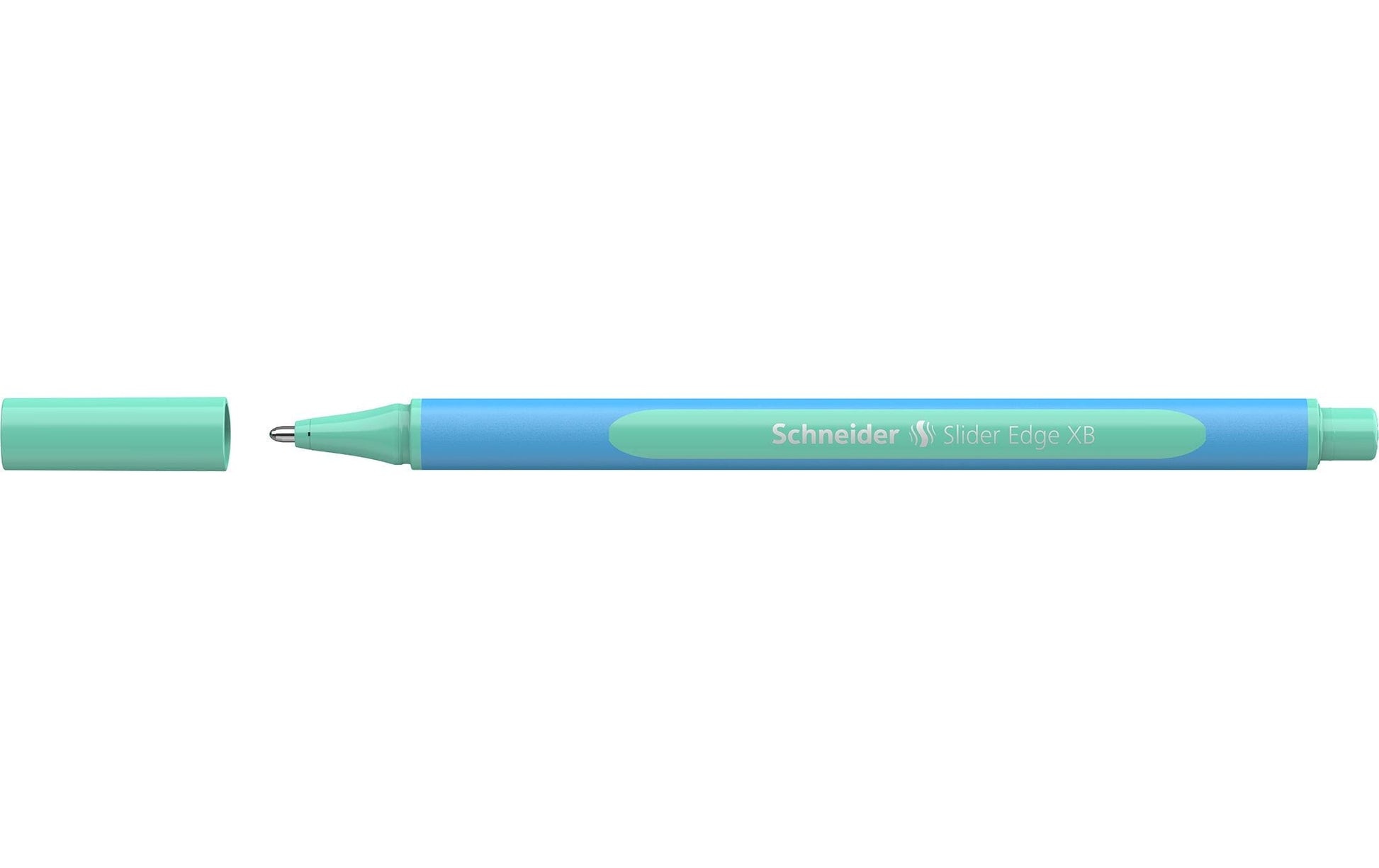 Schneider Schreibgeräte Slider Edge Pastell Kugelschreiber – Grün, Spitze 0,7 mm, Deckel, Gummigriff