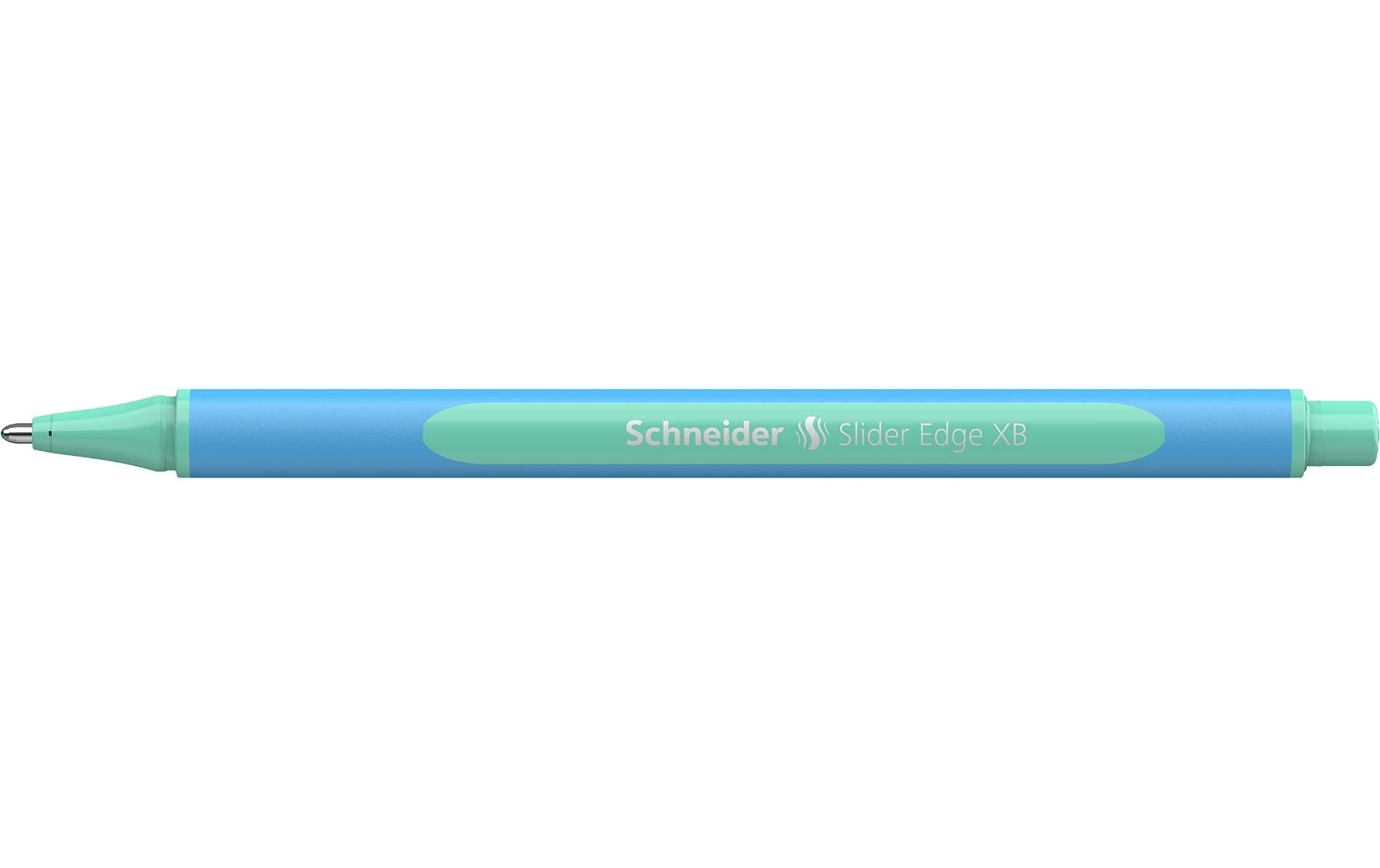 Schneider Schreibgeräte Slider Edge Pastell Kugelschreiber – Grün, Spitze 0,7 mm, Deckel, Gummigriff