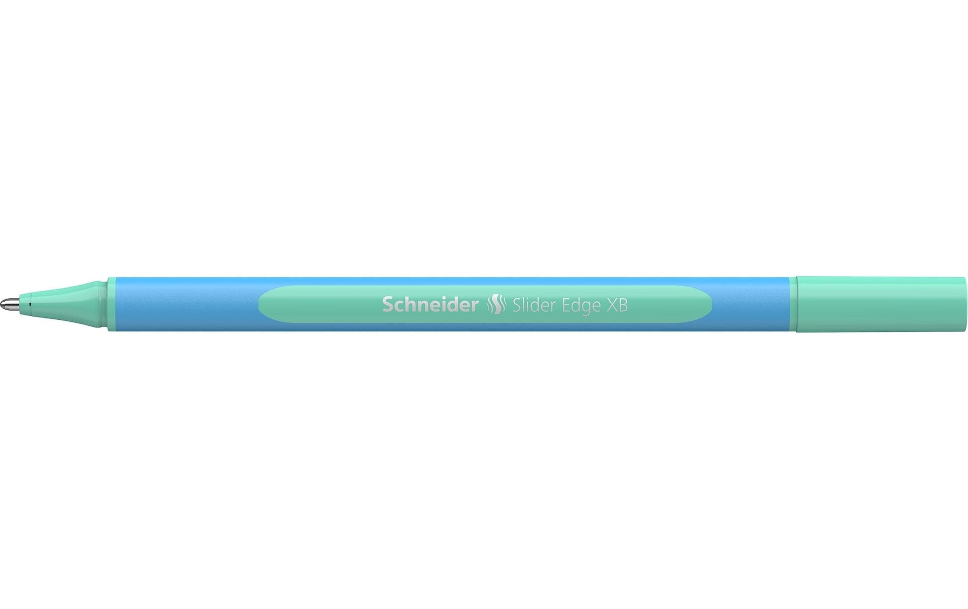 Schneider Schreibgeräte Slider Edge Pastell Kugelschreiber – Grün, Spitze 0,7 mm, Deckel, Gummigriff