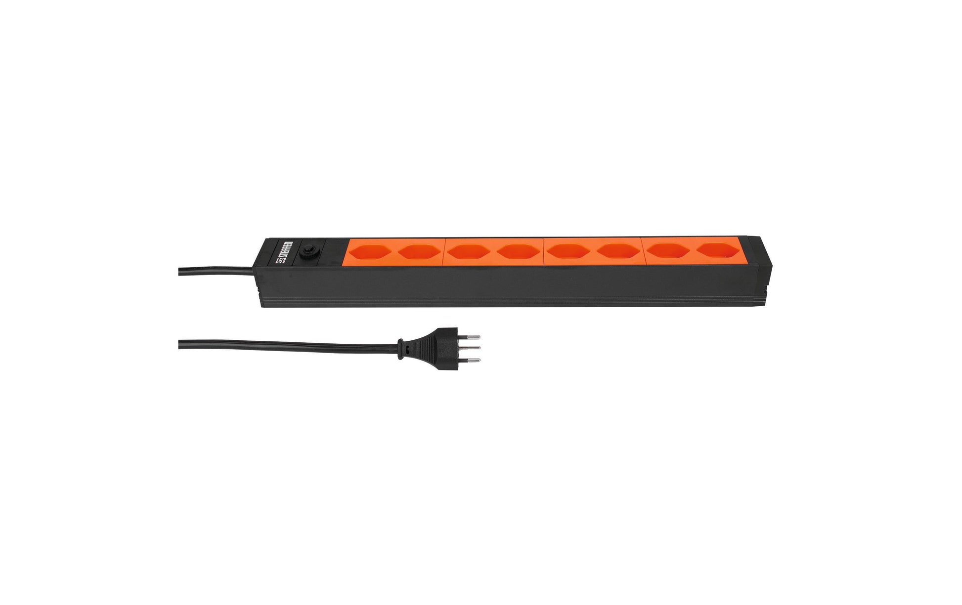 Steffen ALU Modular – Steckdosenleiste, 8× T13, ohne Schalter, 3 m, Stecker T12, IP20
