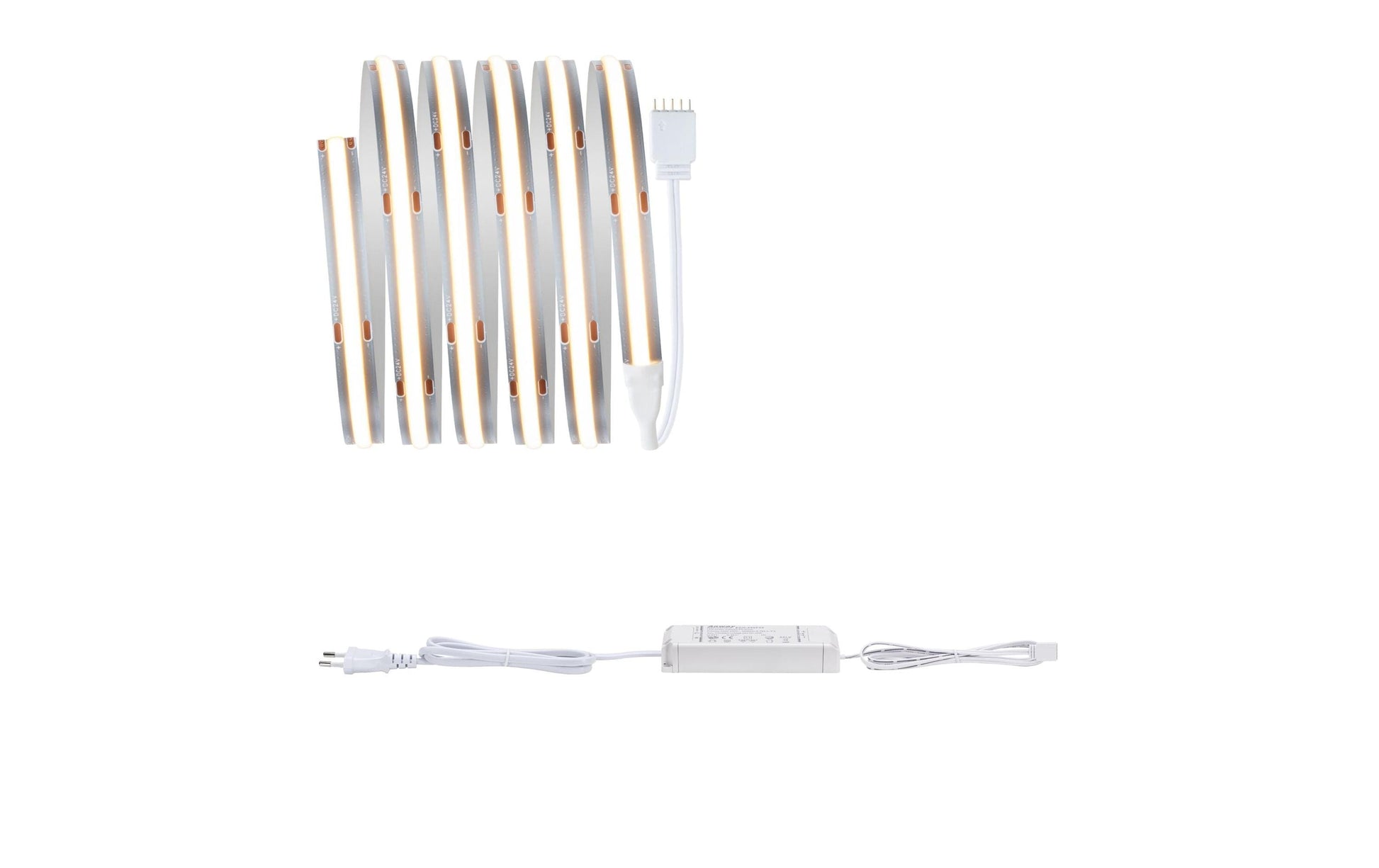 Paulmann LED-Strip MaxLED 500 – Basis Set, 1,5 m, 750 lm, 10 W, 2700 K, dimmbar, silber
