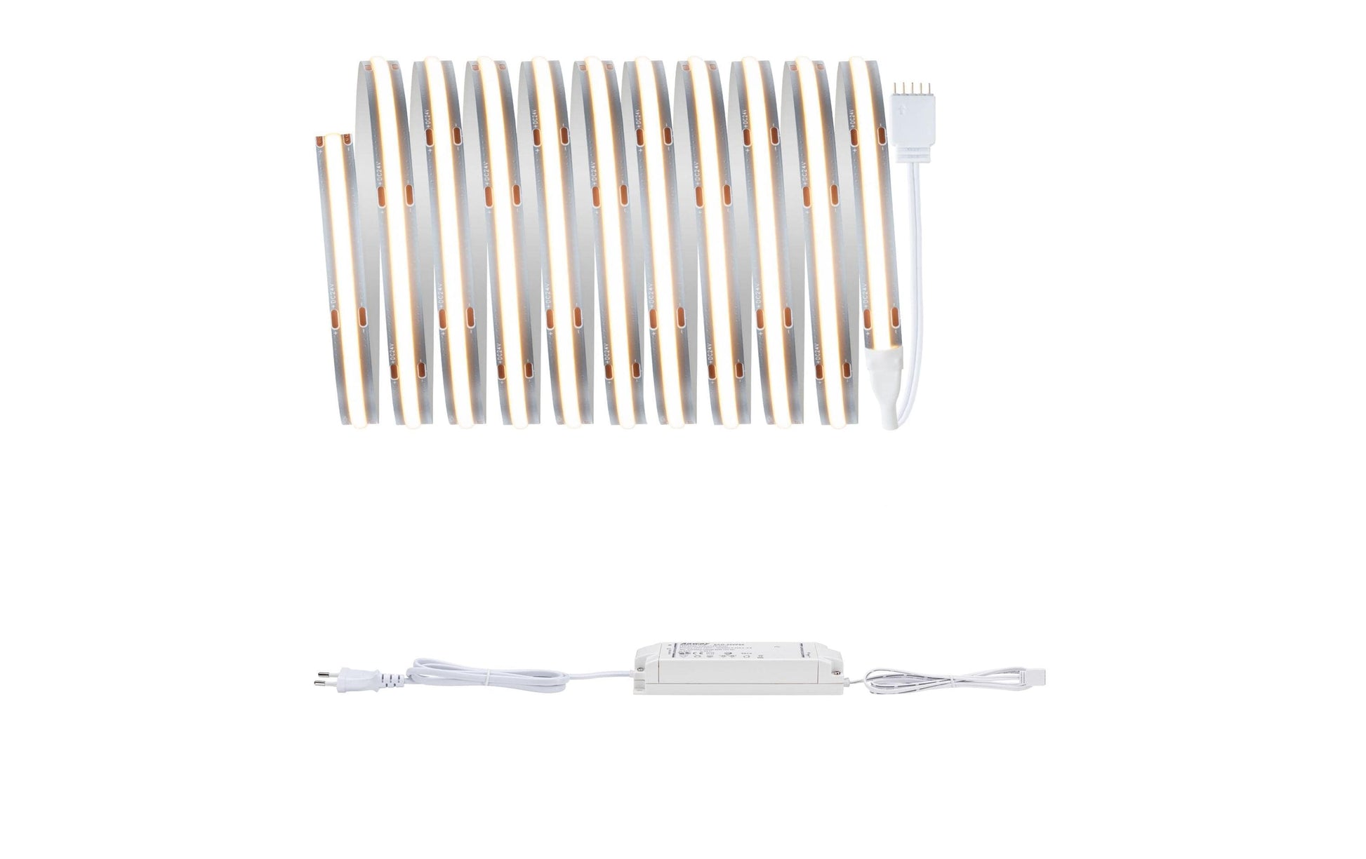Paulmann LED-Strip MaxLED 1000 BasisSet – 3 m, 3240 lm, 36 W, 2700 K, dimmbar, silber, inkl. Netzteil