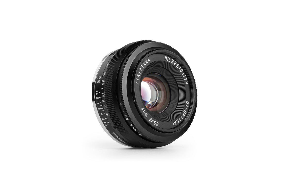 TTArtisan C2520-B-M43 MFT-Objektiv – 25 mm f/2, manuell, 43 mm Filter – für Olympus, Panasonic