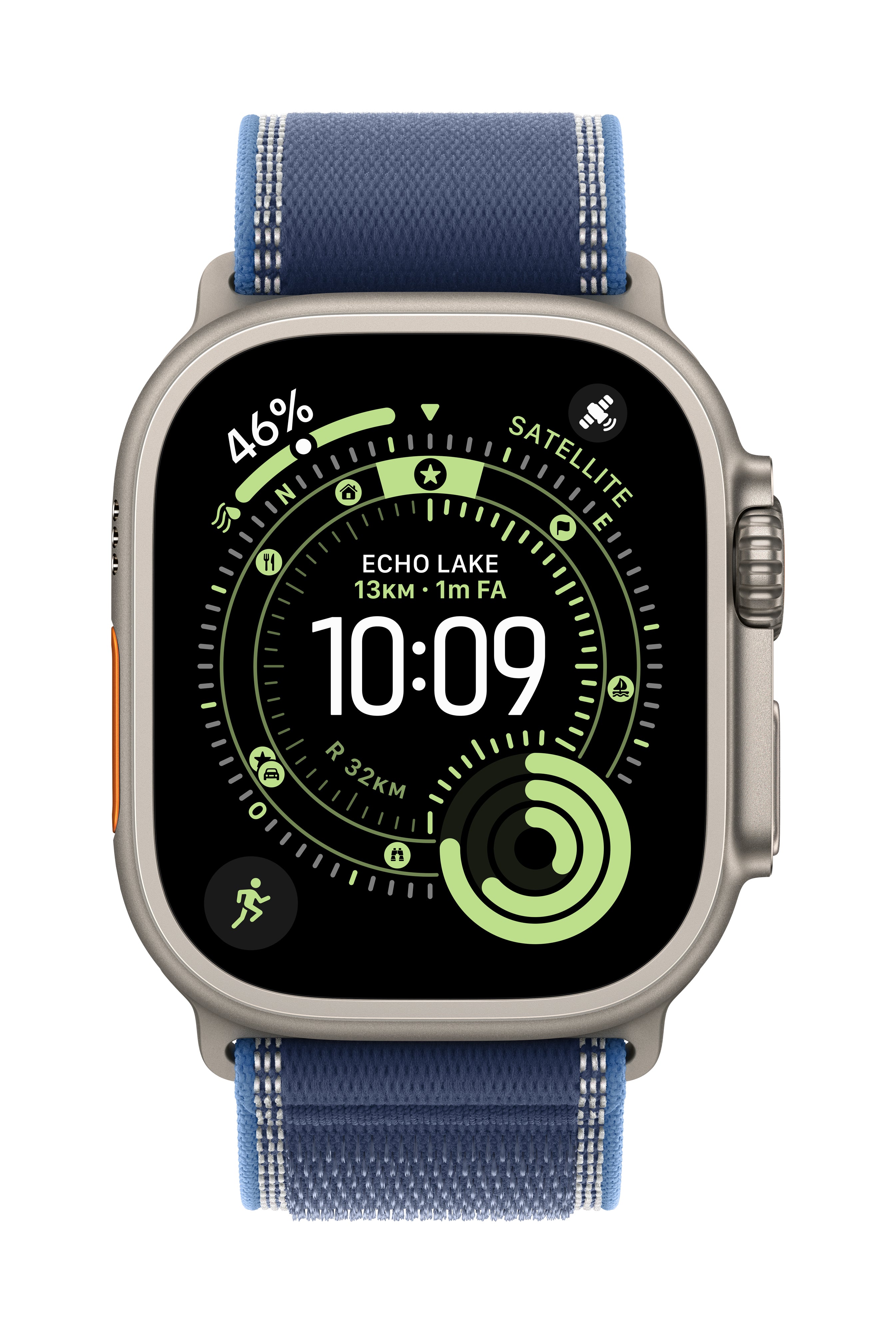 Apple TrailLoop – Armband – für Apple Watch 49 mm, Blau, M/L, Nylon
