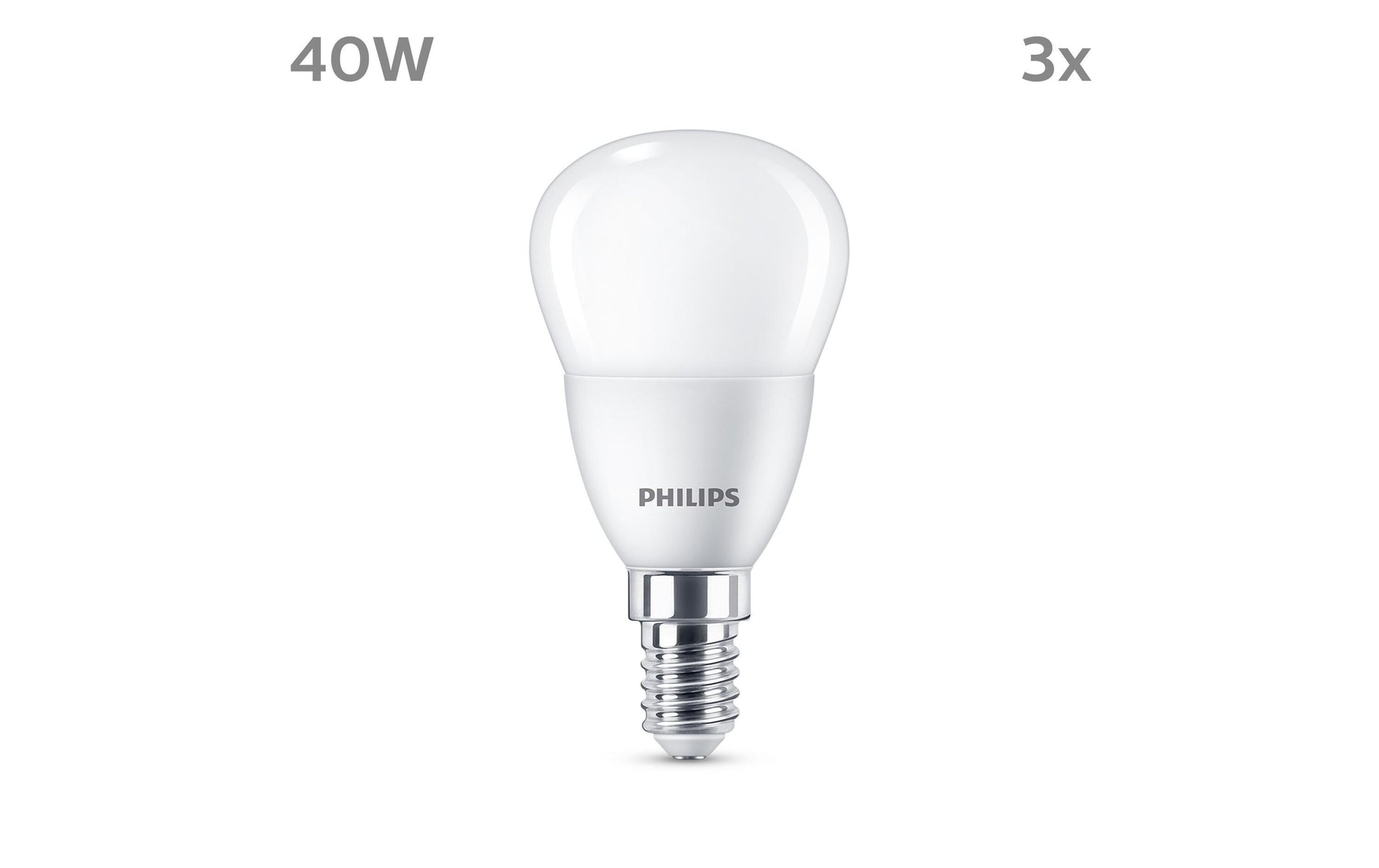 Philips by Signify Philips LED-Leuchtmittel E14 P45 – Warmweiss 2700 K, 470 lm, 4,9 W