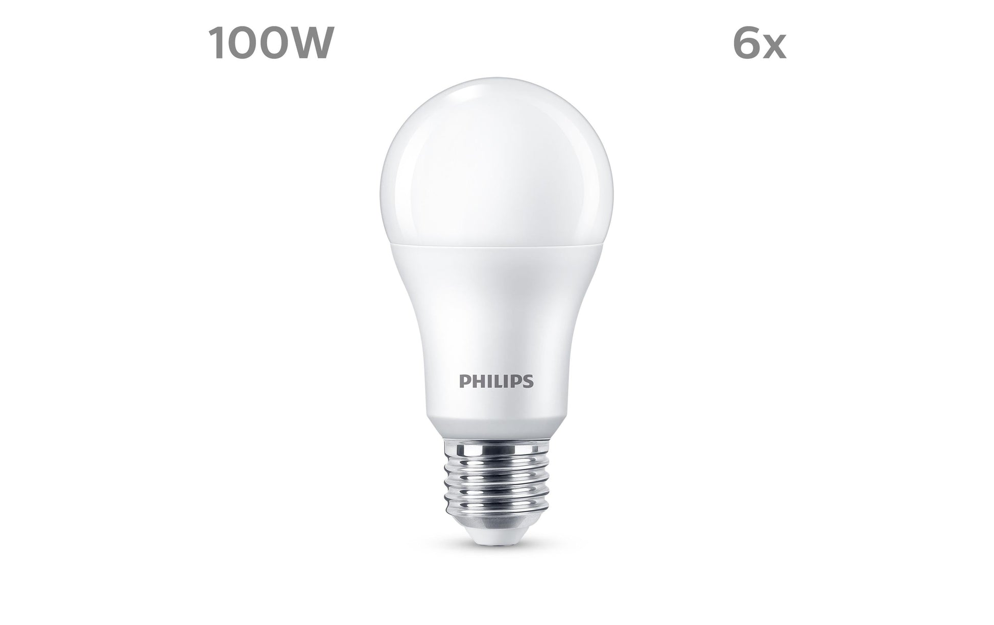 Philips by Signify Philips LED-Leuchtmittel E27 A-Form – Neutralweiss 4000 K, 1521 lm, 13 W – 6 Stk.