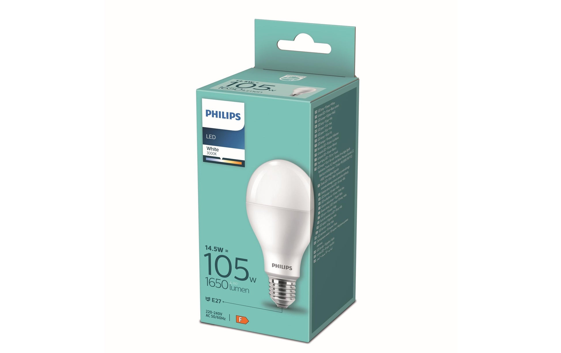 Philips by Signify Philips LED-Leuchtmittel E27 A-Form – 1650 lm, 14,5 W, Warmweiss 3000 K – 1 Stk.