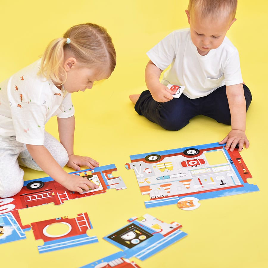 Banana Panda Puzzle Fahrzeuge – 23 Teile – 33 × 98 cm – ab 2 Jahren – Karton, Papier – mehrfarbig