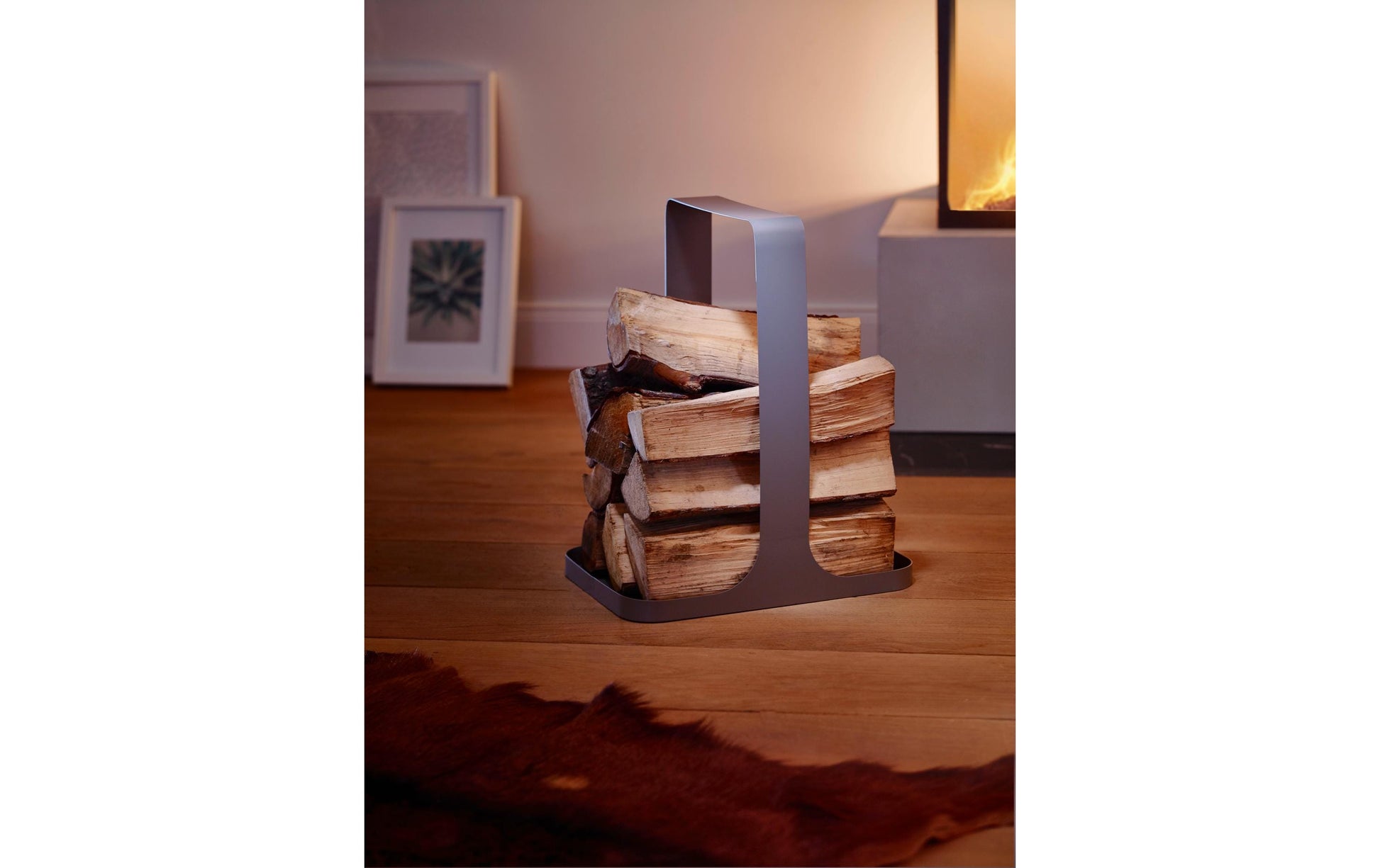 Philippi Log Aufbewahrungskorb – Stahl – Silber – 254 × 440 × 356 mm